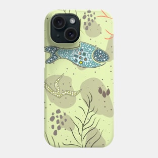 Fish and Algae Pattern Phone Case