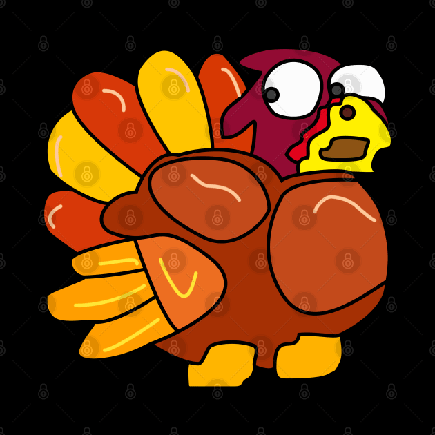 Chicken Turkey (eyes looking down left and facing the right side) - Thanksgiving by LAST-MERCH