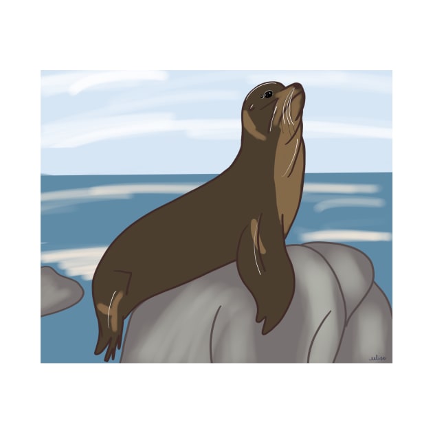 California Sea Lion by eeliseart