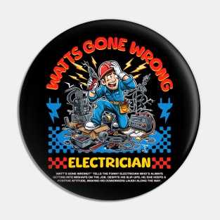 Funny Electrician Pin