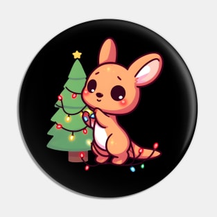 Adorable Kangaroo - Merry Christmas Pin