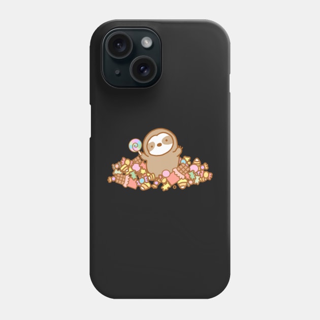 Cute Candy Sloth Phone Case by theslothinme