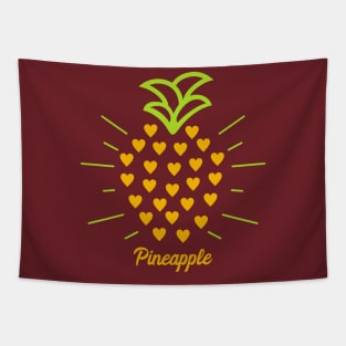 Pineapple in Love Tapestry