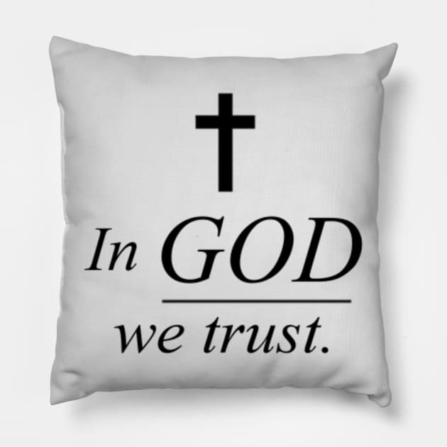 In God We Trust Pillow by Singletary Creation