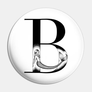 Mermaid Monogram B Pin