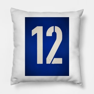 BIG and BOLD number TWELVE Pillow