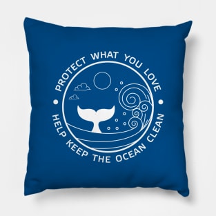 Protect whale and ocean Pillow