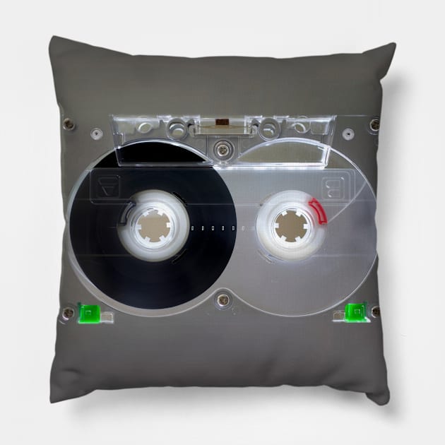 Old School Audio Cassette Pillow by Adatude