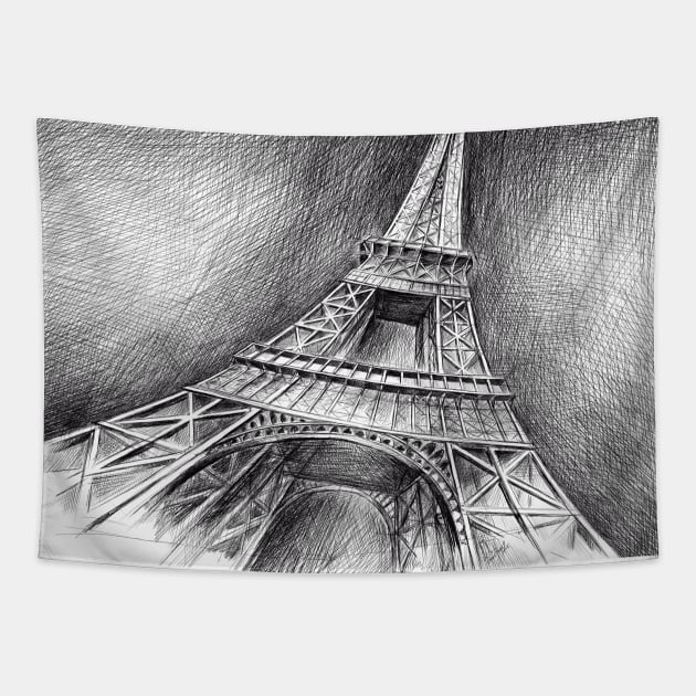 Eifel tower Tapestry by Anilia