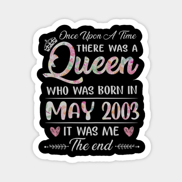 Girls 17th Birthday Queen May 2003 17 Years Old Magnet by daylightpombo3