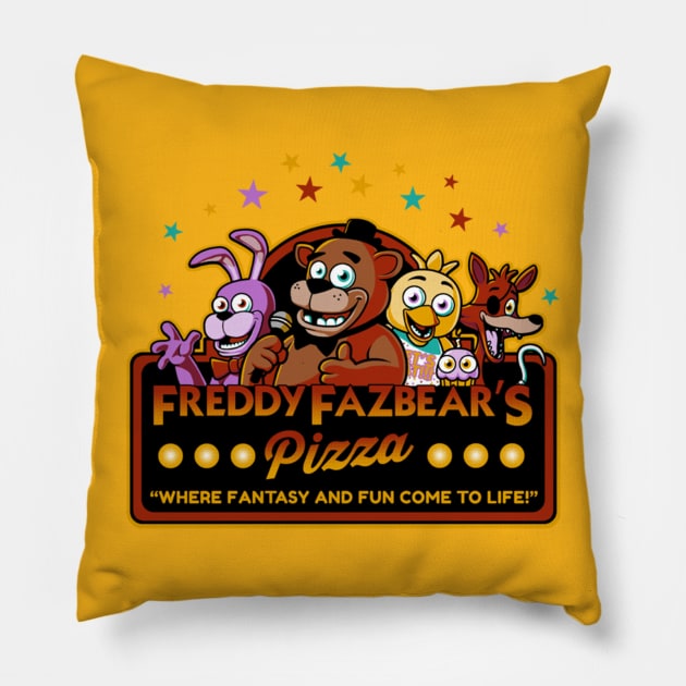 Five Nights at Freddy's Logo Pillow by Christastic