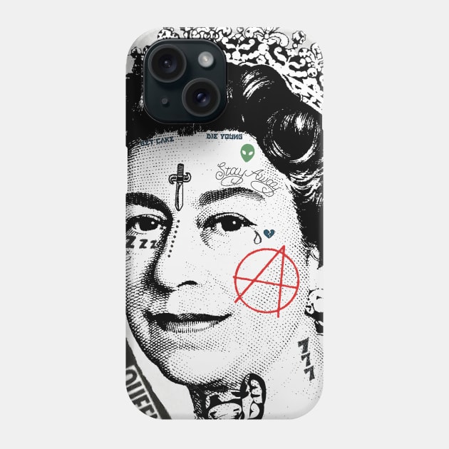 Queen Elizabeth Tattoos Phone Case by Socrates666