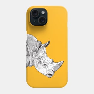 Head of a rhino Phone Case