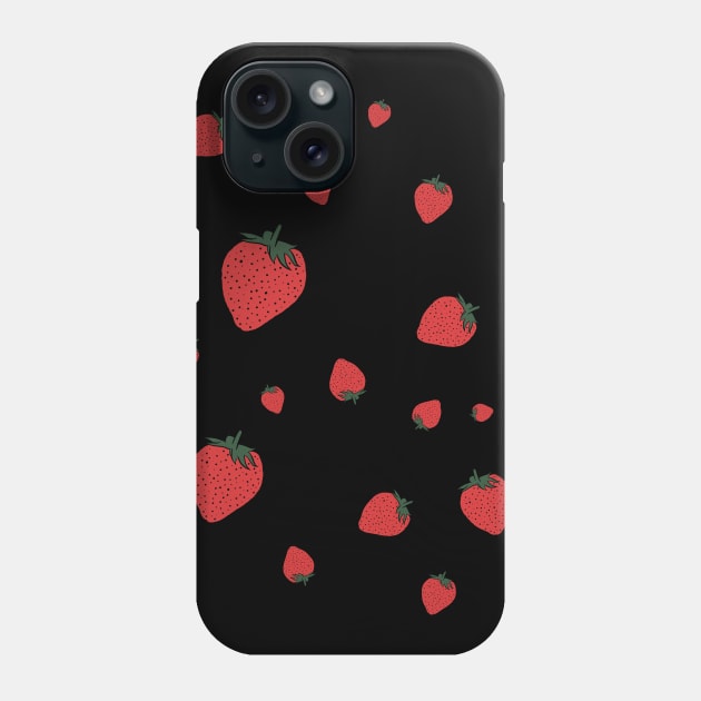 Strawberry Kiss Phone Case by Brains