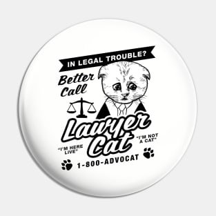 Lawyer Cat Pin