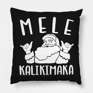 Mele Kalikimaka Santa doing the Shaka Pillow