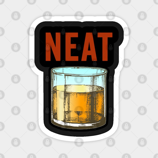 Whiskey Neat Old Fashioned Scotch and Bourbon Drinkers Magnet by markz66