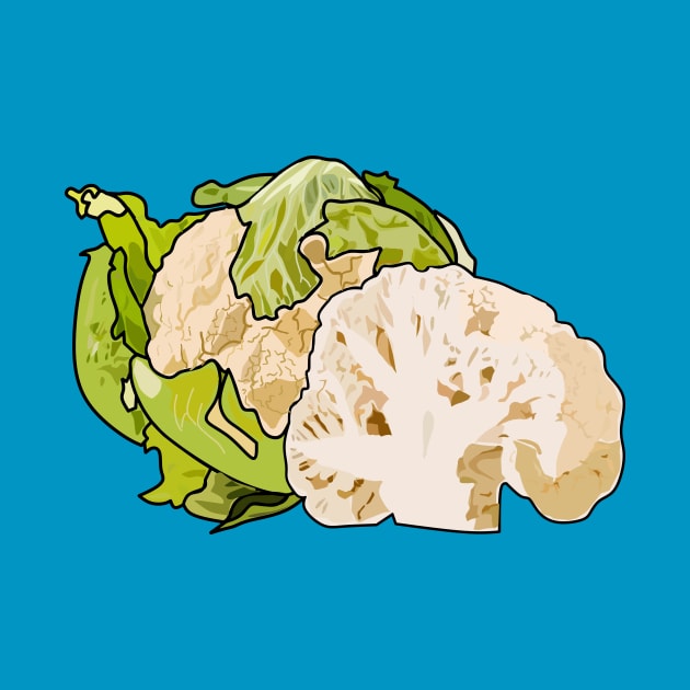 Cauliflower cartoon illustration by Miss Cartoon