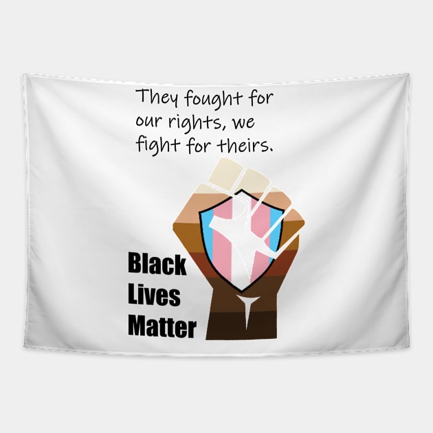 Black Lives Matter - TRANS Tapestry by WhateverTheFuck