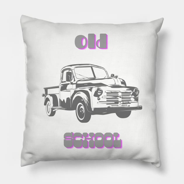 Old school truck Pillow by Rickido