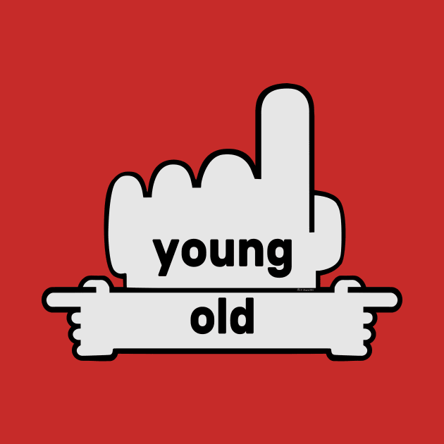 Hands Pointing - Text Art - Young and Old by fakelarry