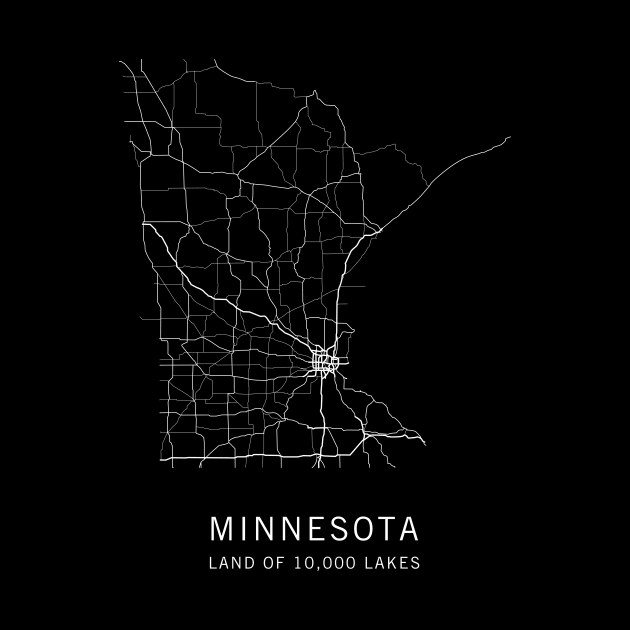 Minnesota State Road Map by ClarkStreetPress