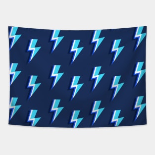 Blue Lightning Bolts Pattern Tapestry
