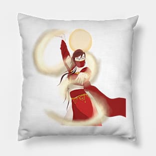 Sand bender desert girl dancer Pillow