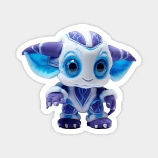 Cute Purple Alien Plushie Design Magnet