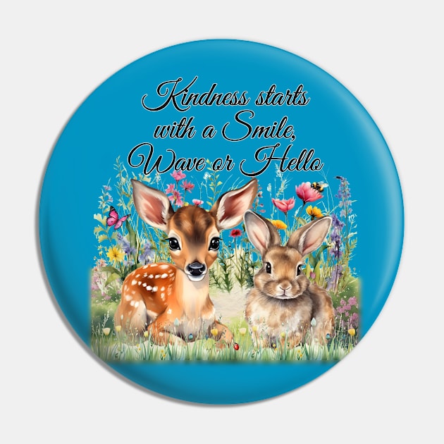 Deer and Bunny in flowers. Pin by KEWDesign