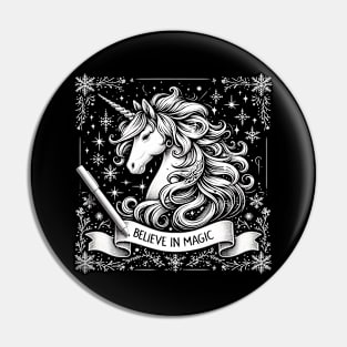 Christmas Unicorn Magic Pin