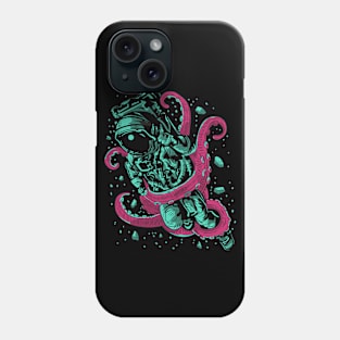 astronaut tentacles Phone Case