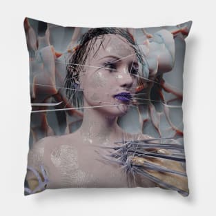 3D ART WOMAN GLITCH Pillow