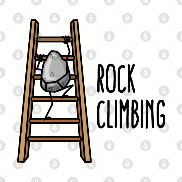 Rock Climbing, funny climbing sport puns cartoon by LaundryFactory