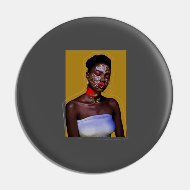 African Woman Pin by EJgraphics