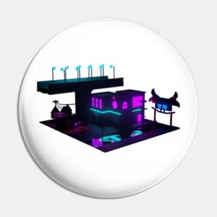 Retro Synth Neon Vibes Pin