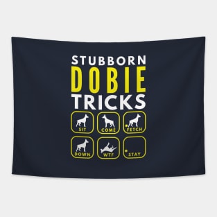 Stubborn Dobie Tricks - Dog Training Tapestry