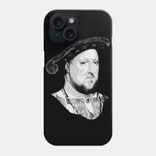 King Henry VIII Black and White Phone Case