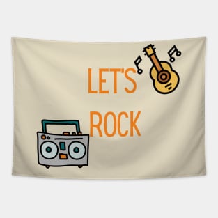 lets rock tee Tapestry