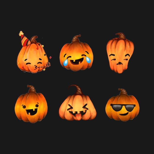 Pumpkin Heads Emoji by Sticky Wicky Studio