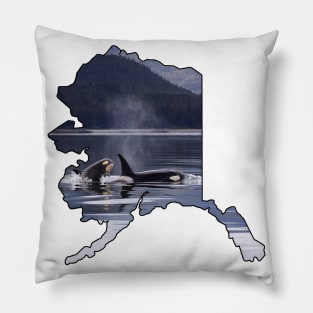 Alaska (Orca Whales) Pillow