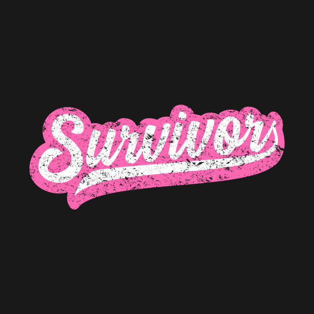 Disover Breast Cancer Survivor - Retro Grunge Style - Breast Cancer Survivor - T-Shirt