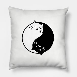 Cute yin yang cats Pillow