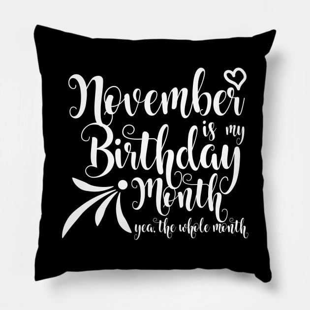 November Birthday Pillow by Kuys Ed