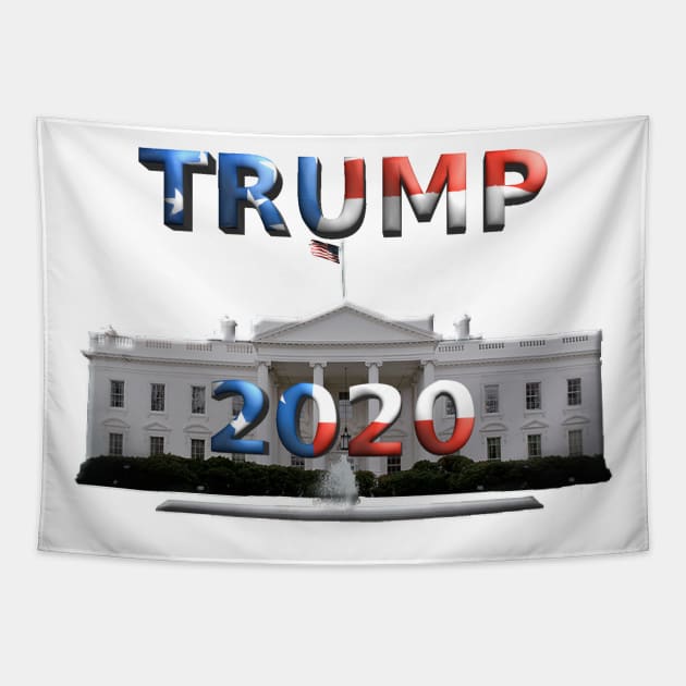 Trump 2020 Tapestry by Politics and Puppies