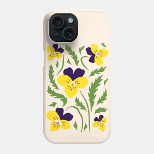 Wild Pansy Flowers Phone Case