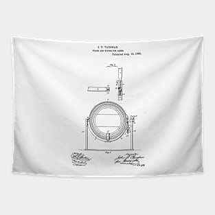 Stand for Casks Vintage Retro Patent Hand Drawing Funny Novelty Gift Tapestry