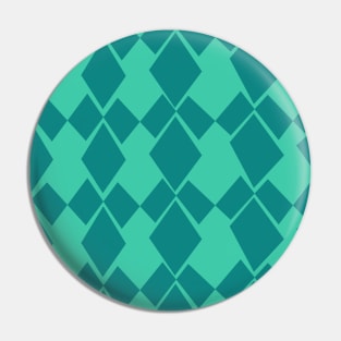 Geometric Diamonds Design (Teal) Pin