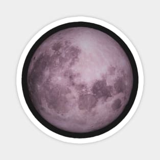 mauve pink purple full moon up close photo NASA Magnet