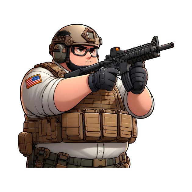 Tactical Fatman by Rawlifegraphic